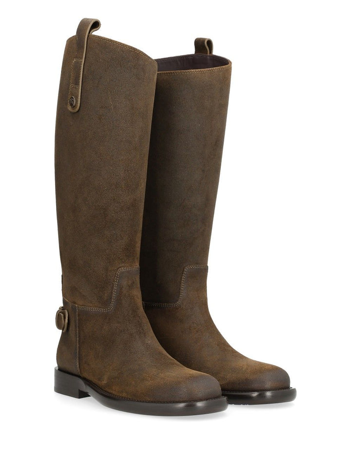 Burberry Cavalier Suede Boots - Marrone | c2bfb14bca24c282b29af5f722db0b31f8571aed