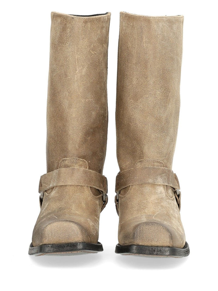 Golden Goose Deluxe Brand Giro Biker Alti Boots - Beige | 395cb103d33b0e71882c591b723906e163d54a98