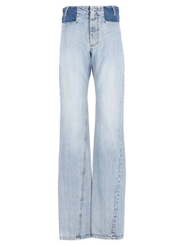 Waistless Trousers Jeans Light Blue