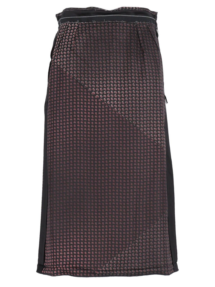 Maison Margiela Paisley Print Midi Skirt Gonne - Nero | 9583e64be330c6c626ccc6fdf99977b13c76bf78