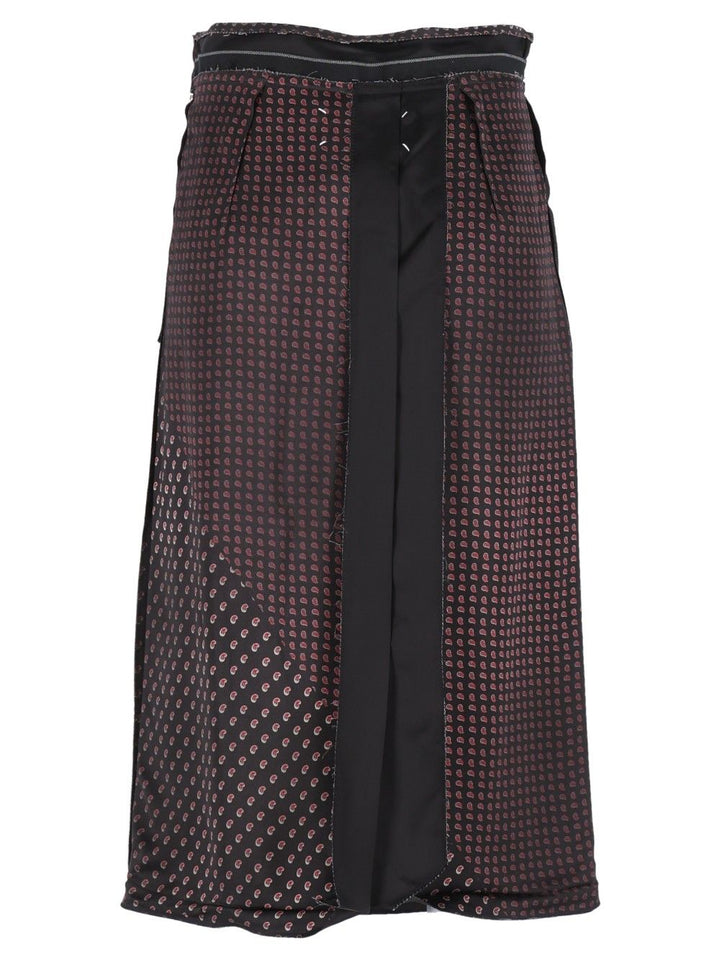 Maison Margiela Paisley Print Midi Skirt Gonne - Nero | a657bdab2d4b3f9d01d66a20d6948ded3b5d62da