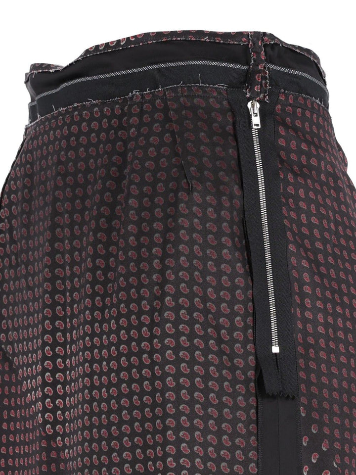 Maison Margiela Paisley Print Midi Skirt Gonne - Nero | ee78fb99960dd6cb872ecd7b9b1f43510fa8fb97
