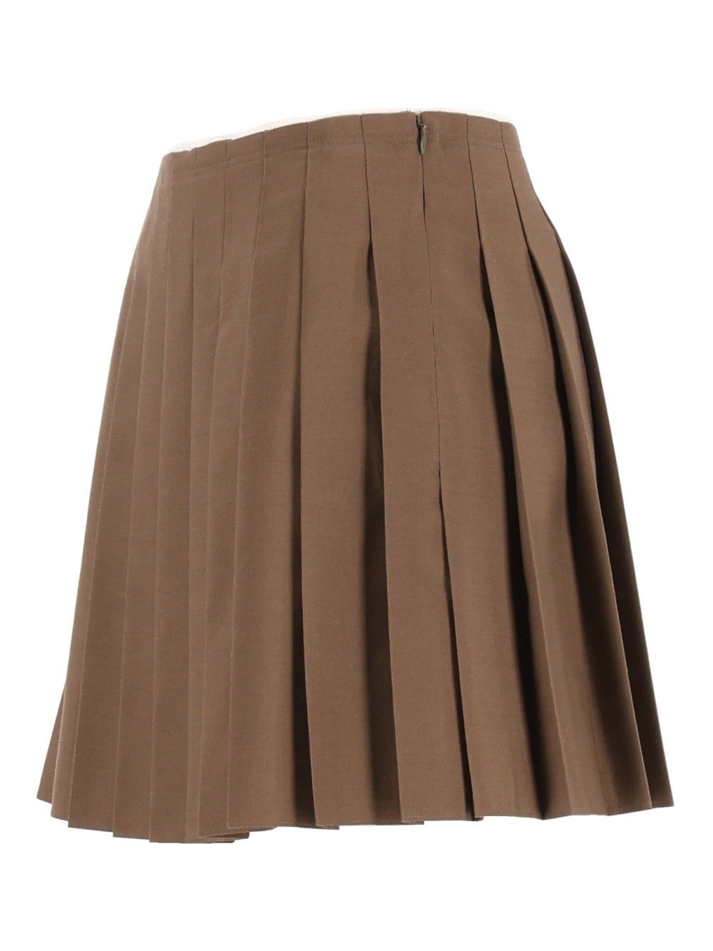 Mm6 Maison Margiela Pleated Miniskirt Gonne - Marrone | b7e68c6a1629ce839dfda95e97dc0ce0ea78dc40