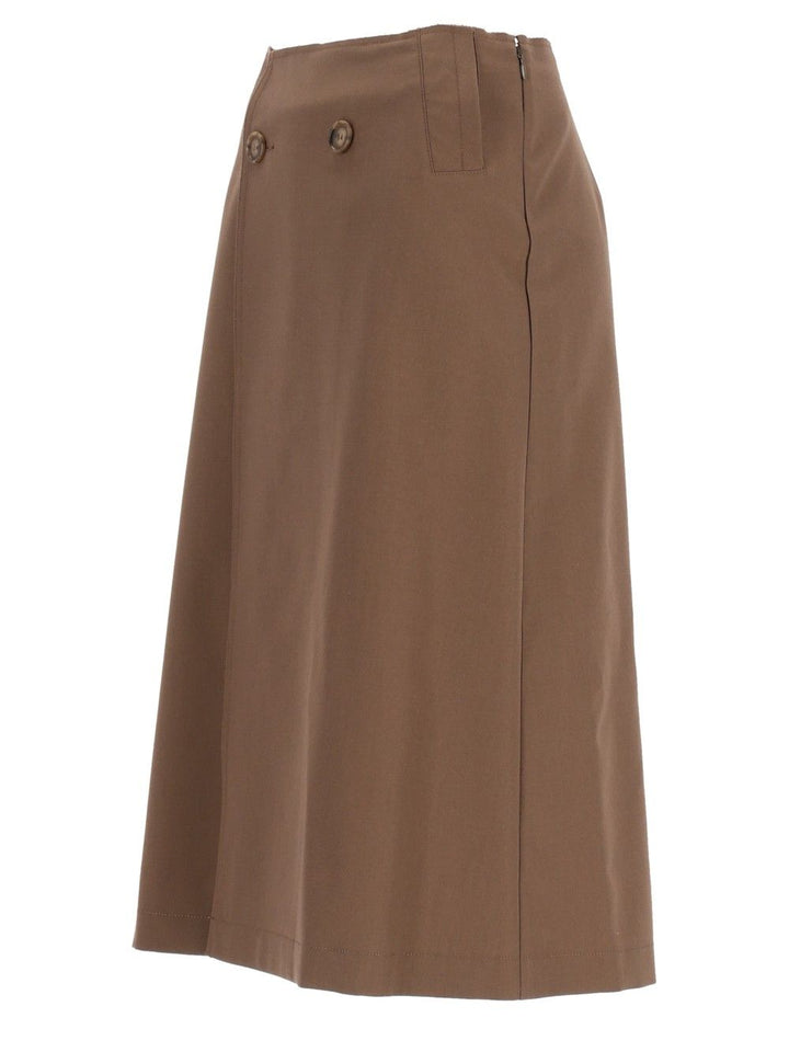 Mm6 Maison Margiela Wrap Skirt Gonne - Marrone | 5841cd23ba4c0ea3050e0eafb23671d8504bf1d7