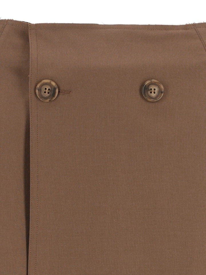 Mm6 Maison Margiela Wrap Skirt Gonne - Marrone | 42824d5556609e7901446176d156571a707293b9
