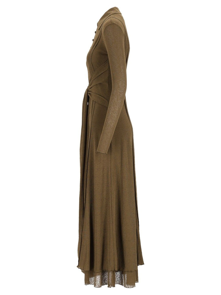 Ganni Long Gauze Dress Abiti - Verde | 4dc9e91ebe970aed25d59acd48ee1ed67bfdce22