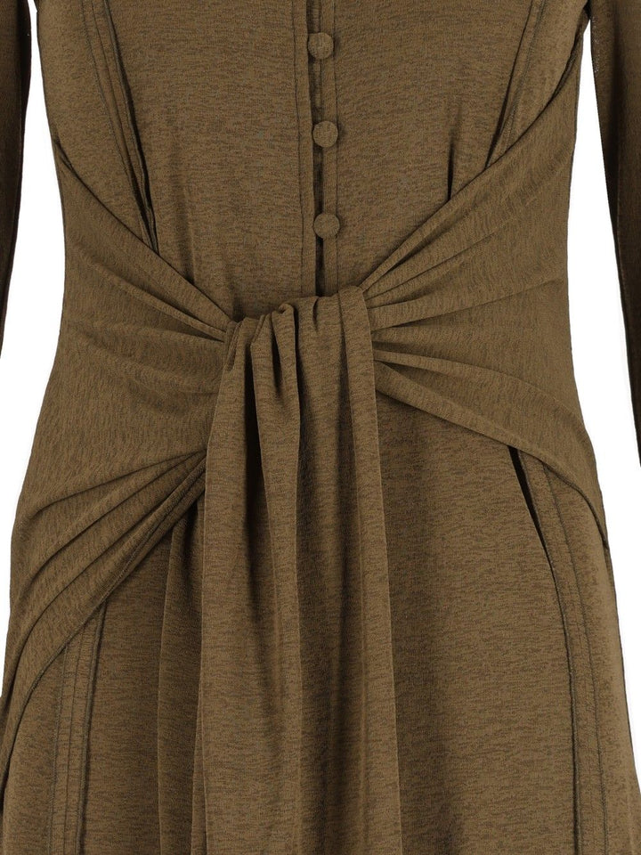 Ganni Long Gauze Dress Abiti - Verde | 31c3364cd35106c62367d964c28c42eaae2832d4