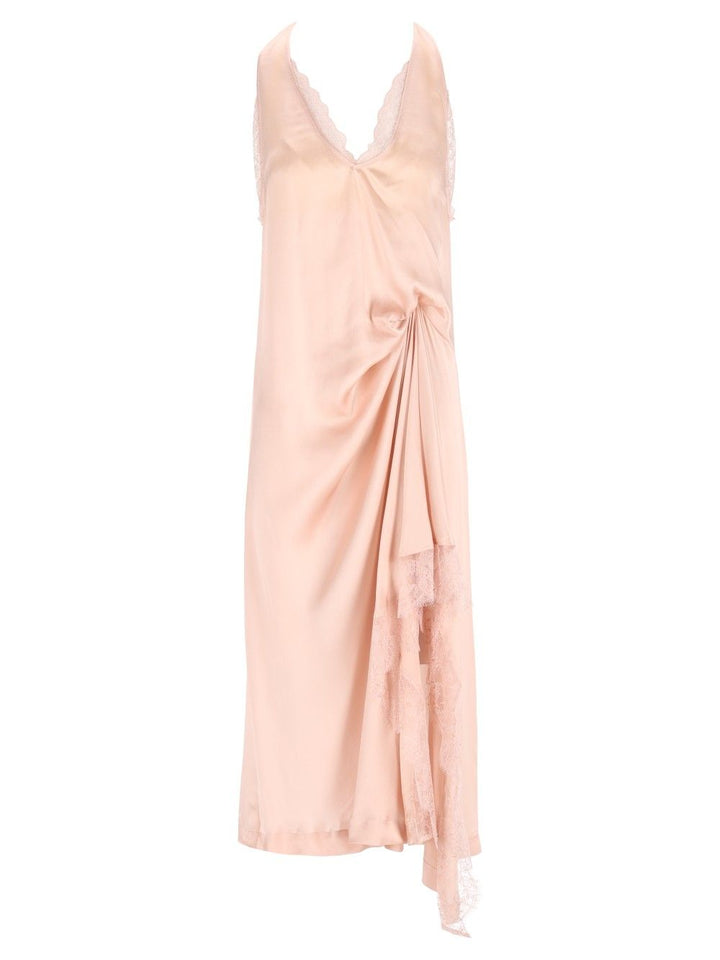 Maison Margiela Midi Lace Slip Dress Abiti - Rose | 1bb3a7eb3273326d252143c366ac3d19b62adb26
