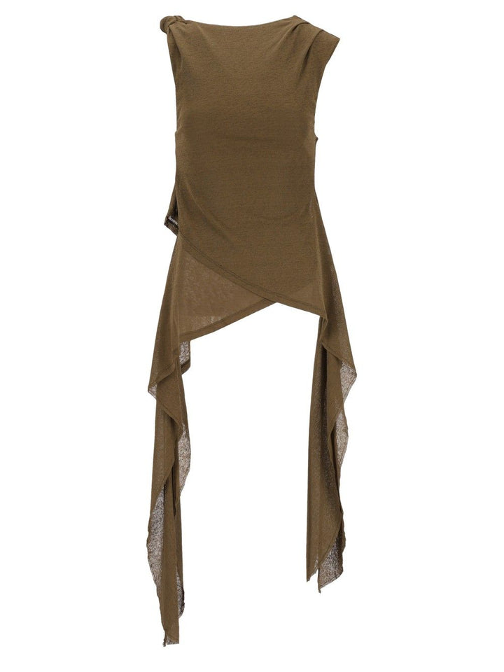 Ganni Mesh Top Top - Verde | 106a4e5692fa69301213bb483499114ce2e1375e