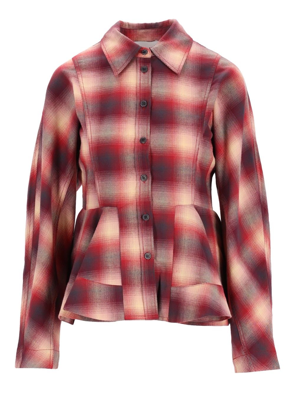 Ganni Red Checked Flannel Shirt Shirts - Rosso | 44e3cb7a912574187795631921863696485276f7