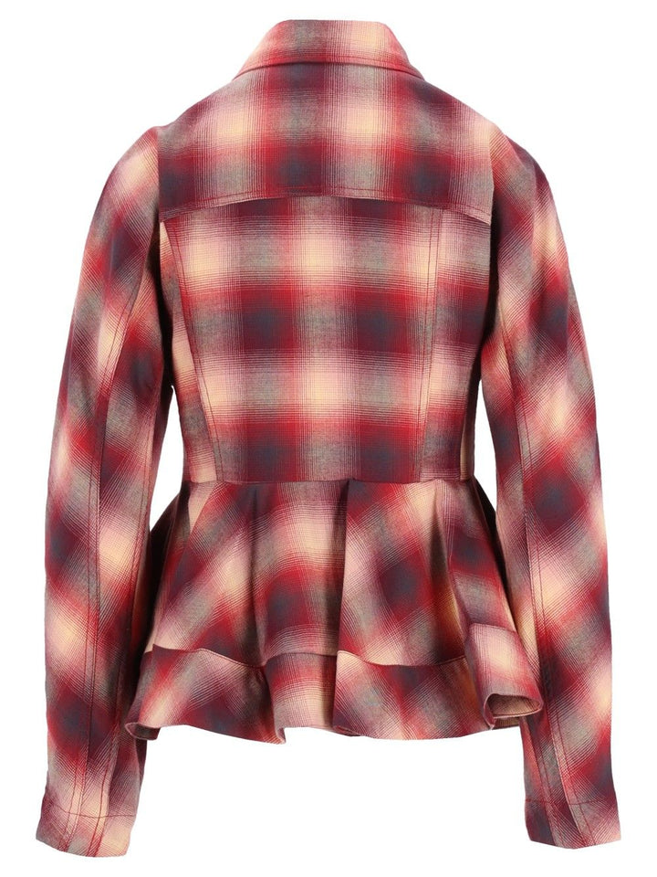 Ganni Red Checked Flannel Shirt Shirts - Rosso | 599cbfb2ad4bdbbcbbfe70d4df1cba4054c8c308
