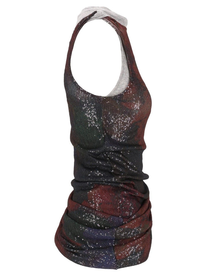 Maison Margiela Printed Draped Top Top - Multicolor | dec7ba2ce64992b21328ad5bf333da712952940d