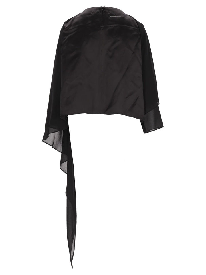 Mm6 Maison Margiela Long-Sleeved Top Top - Nero | 3763ad361c666d07d4f7f0428339342814c8ff08