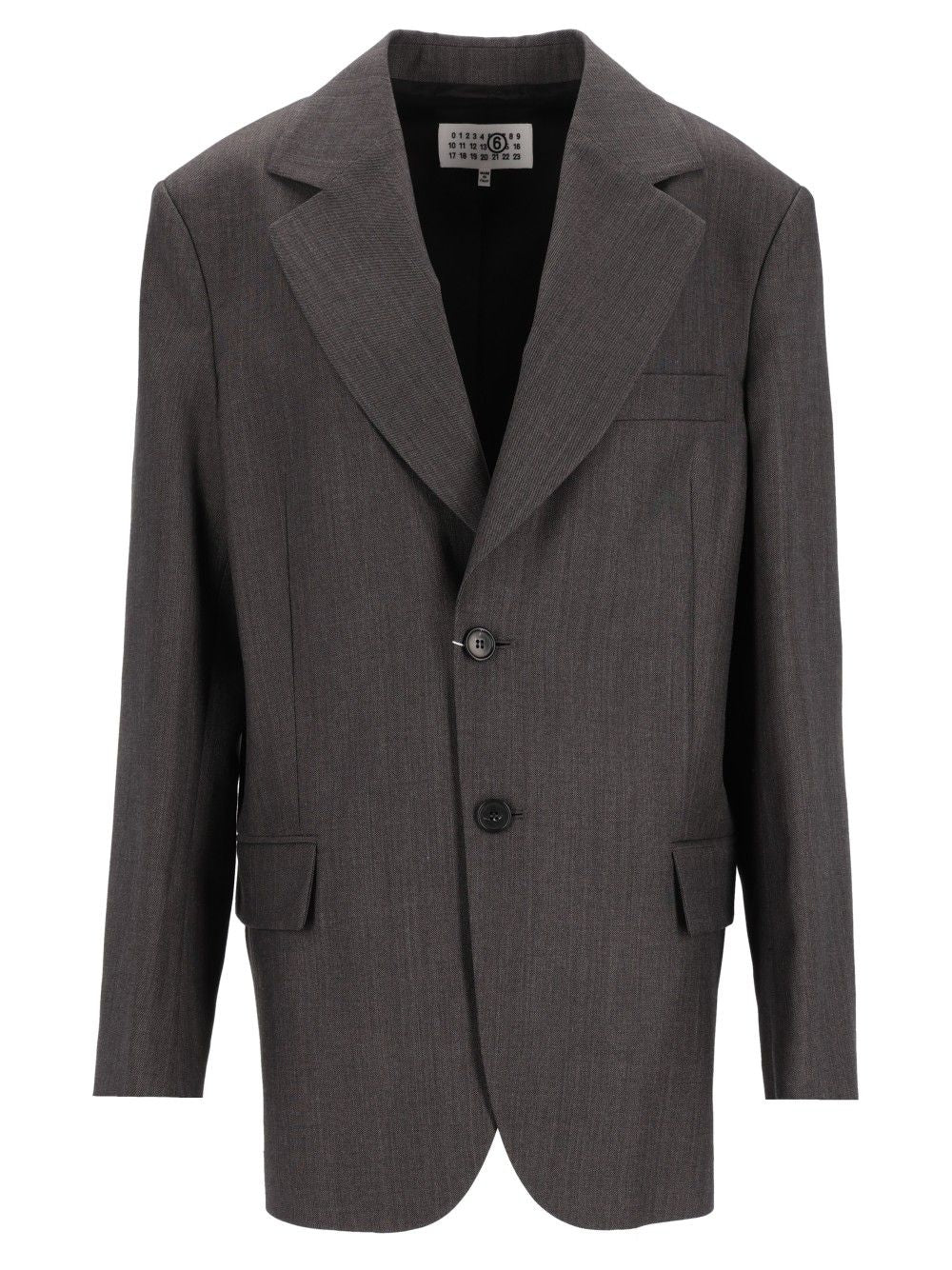 Mm6 Maison Margiela Single-Breasted Jacket Giacche - Grey | 184f79e3e416c68b1ca1315eb5b5165afab87b60