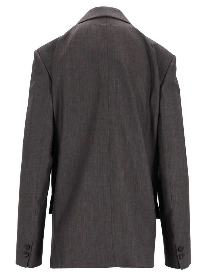 Mm6 Maison Margiela Single-Breasted Jacket Giacche - Grey | a772222460d24f6f775c07554bd13f8c43f7eec8
