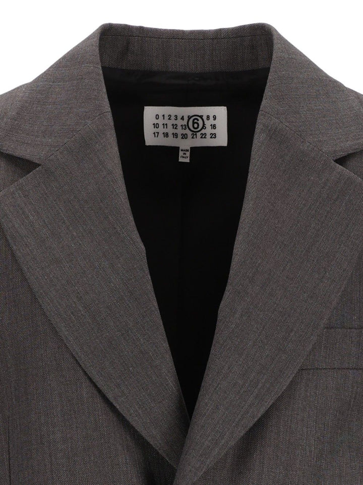Mm6 Maison Margiela Single-Breasted Jacket Giacche - Grey | 345c97873d4029533e2b295767d934ca8315384f