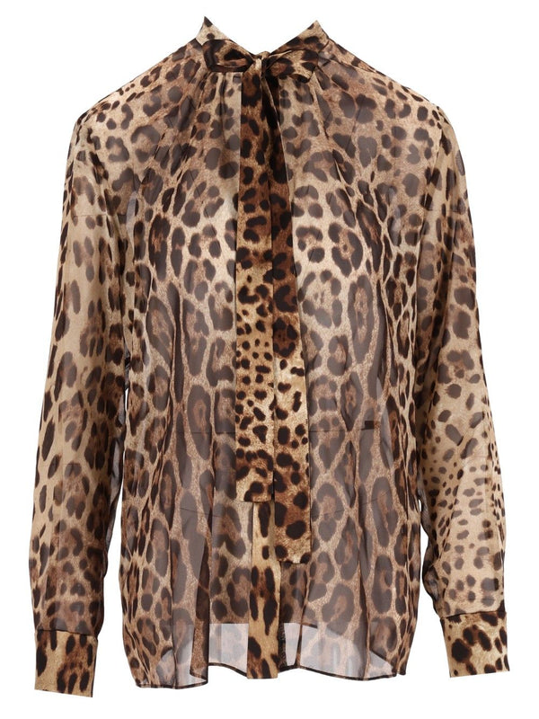 Silk Chifonne Long Sleeve Shirt Shirts Animalier