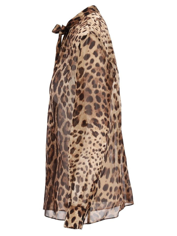 Dolce & Gabbana Silk Chifonne Long Sleeve Shirt Shirts - Animalier | ae42677378ae55b7c6d73f14072e3d031b22604f