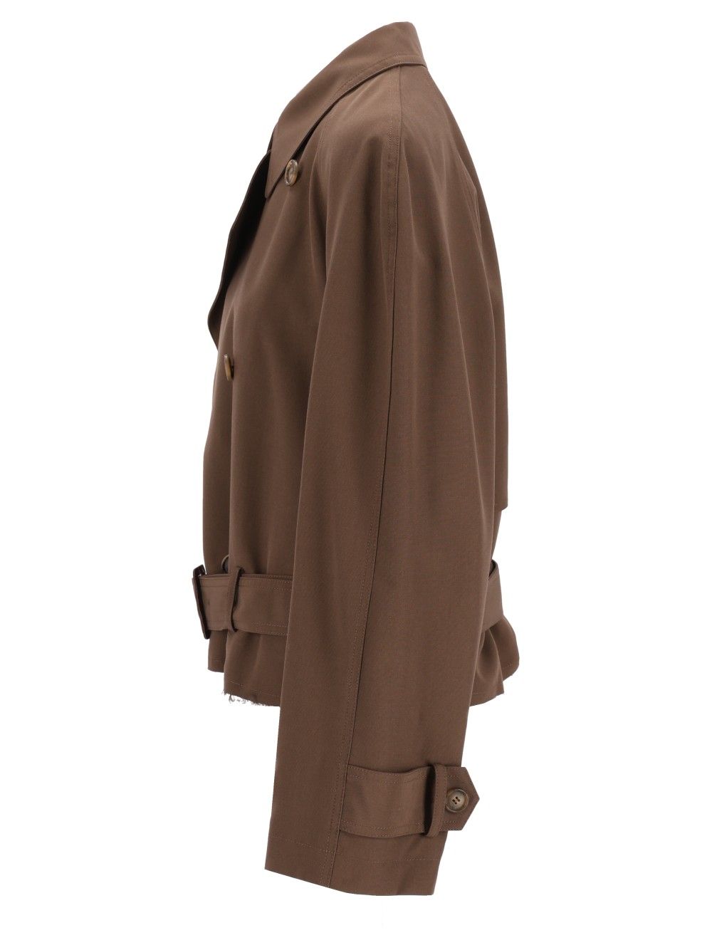 Mm6 Maison Margiela Short Jacket Coats - Marrone | e50380f5057fef1731396756a5244ebc62c6fcd2