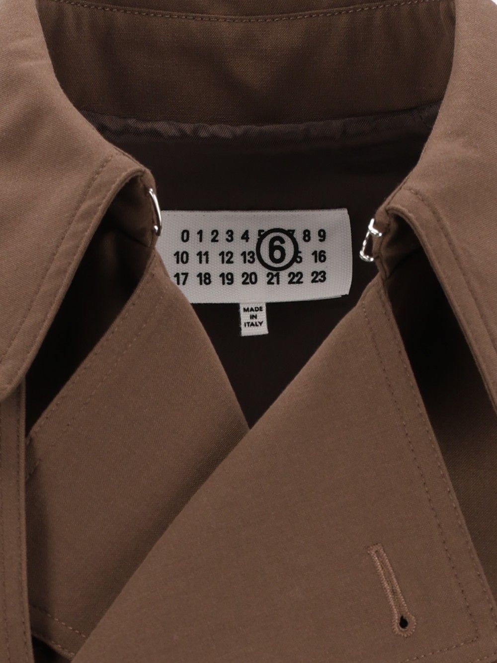 Mm6 Maison Margiela Short Jacket Coats - Marrone | 6cc29536af4588756bec42a4ca0b66010c11b21f