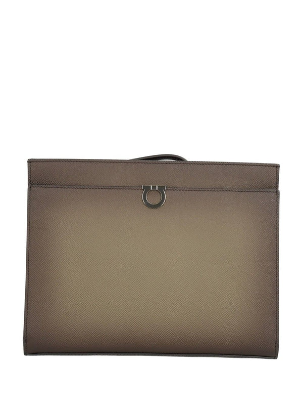 Gancini Pouch Small Leather Goods Marrone