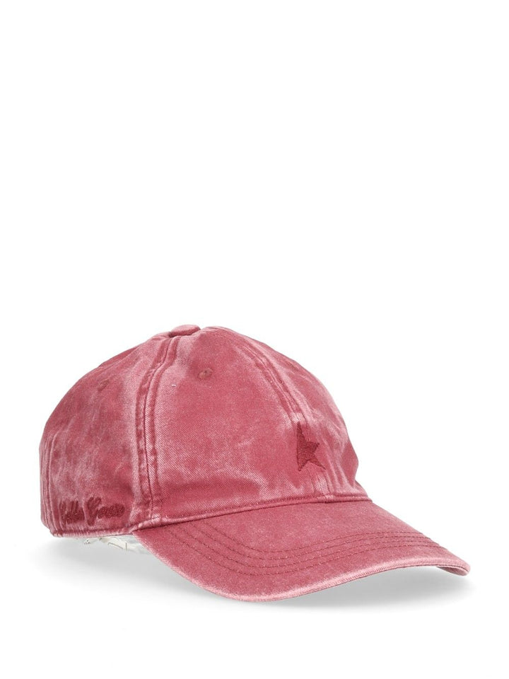 Golden Goose Deluxe Brand Washed Cotton Baseball Cap Cappelli - Bordeaux | 0a3289bdbc41d36162443575fc9a92263b25eec6