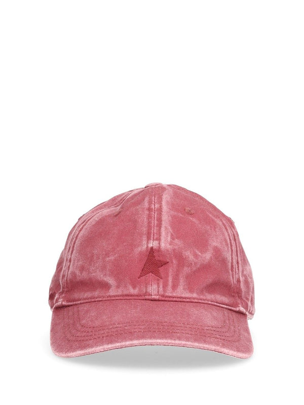 Washed Cotton Baseball Cap Cappelli Bordeaux