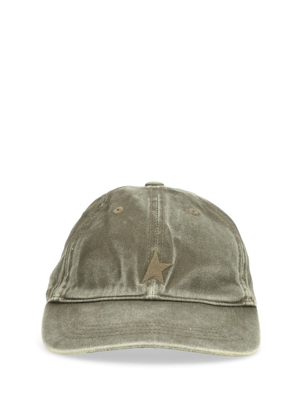 Golden Goose Deluxe Brand Washed Cotton Baseball Cap Cappelli - Verde | 67ae7dff163fbbd014122ffee950da401c1d8643