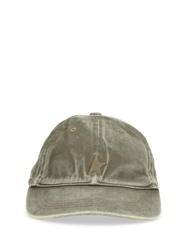 Washed Cotton Baseball Cap Cappelli Verde