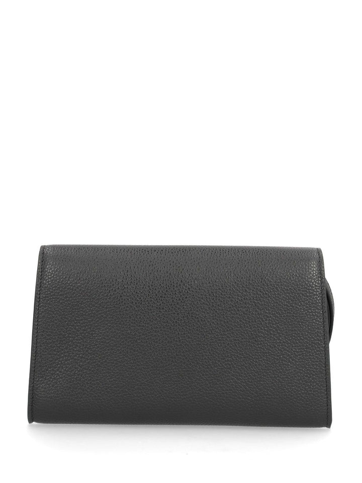 Ferragamo Double Gancio Grainy Bicolor Small leather goods - Nero | 123ecc55dcfd4a1e8cff13db2dd0b6240e1ae111
