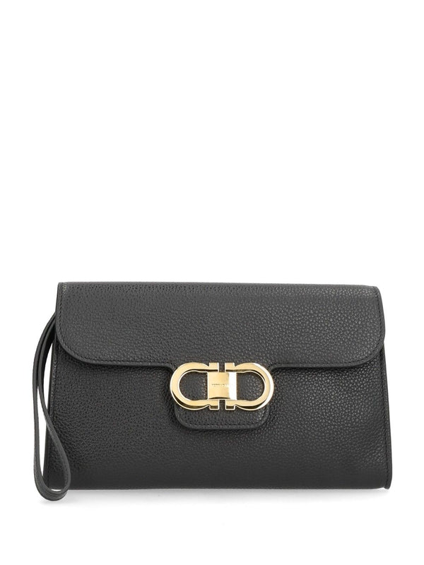 Gancini Small Leather Goods Nero
