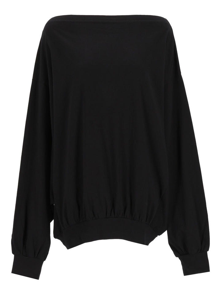 Mm6 Maison Margiela Oversized Sweater Top - Nero | 47feaa1832928eac78cc572a9f4df313e7ed79d7