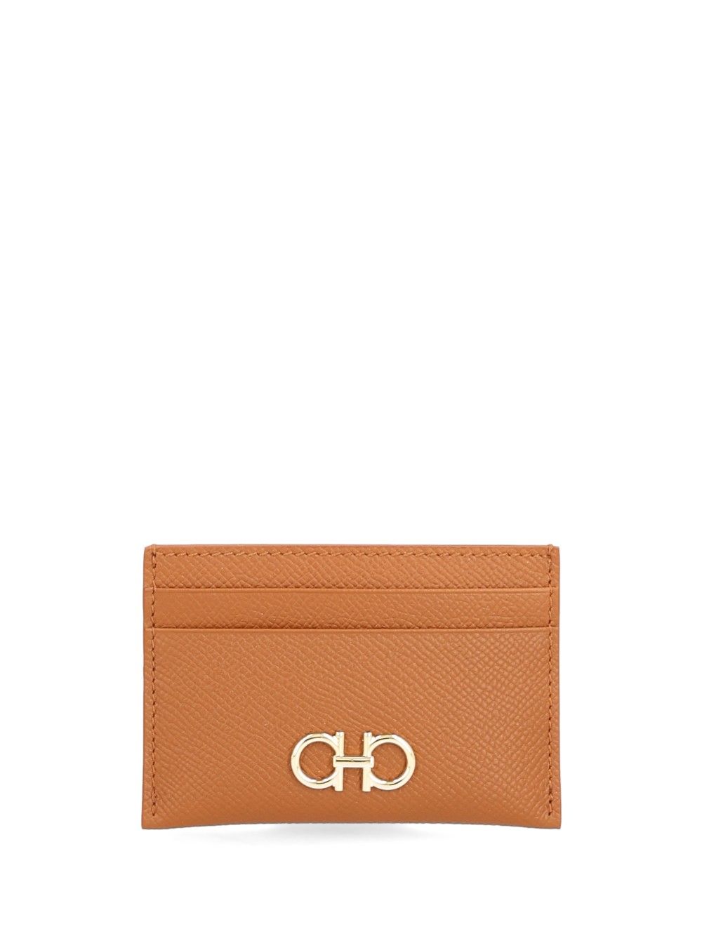 Ferragamo Gancini Credit Card Holder Wallets - Marrone | 1dc606faddbf27547360955970d5fcfe0a77583e
