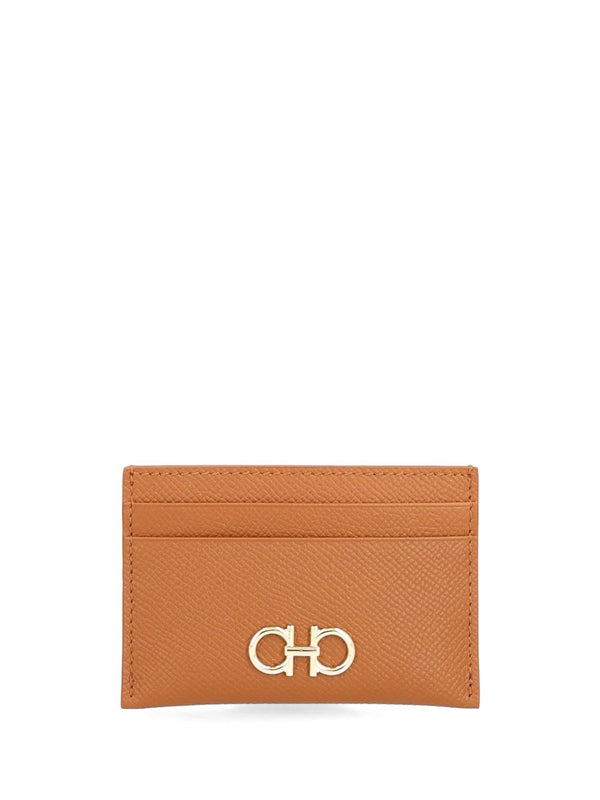 Gancini Credit Card Holder Wallets Marrone