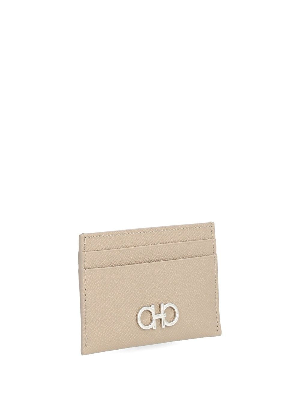 Ferragamo The Gancini Card Case Wallets - Beige | b062b81652f4ceed526968f7d36a70a9ea35e732