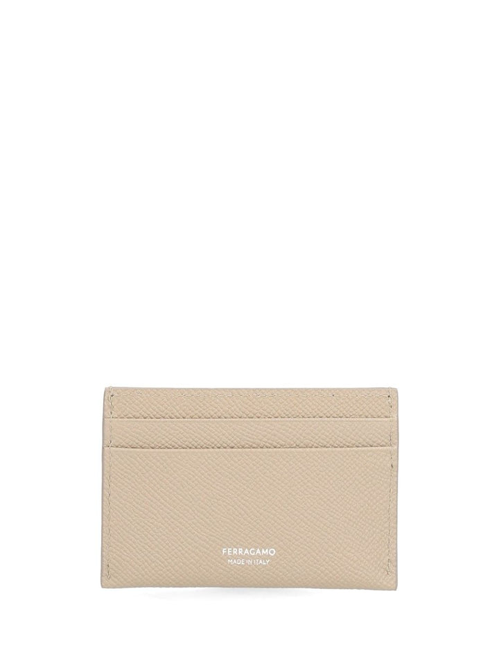 Ferragamo The Gancini Card Case Wallets - Beige | bbd4762d23891e659cea6f94aee8d70d997ff409