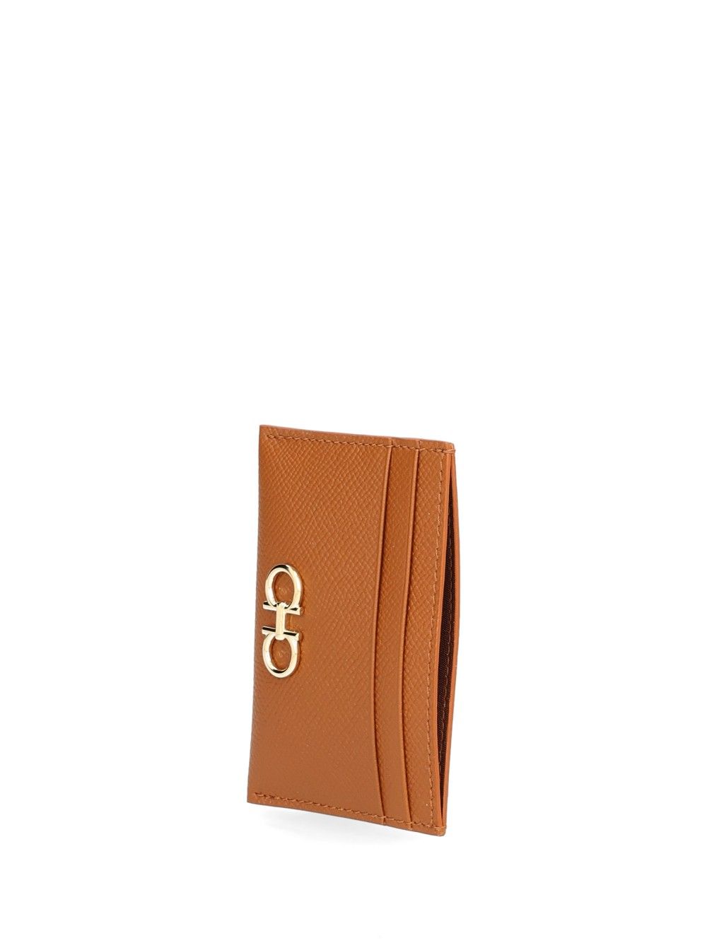 Ferragamo Gancini Credit Card Holder Wallets - Marrone | 9184ca407c569b58ba6886db49e10cf0e1a6ddda