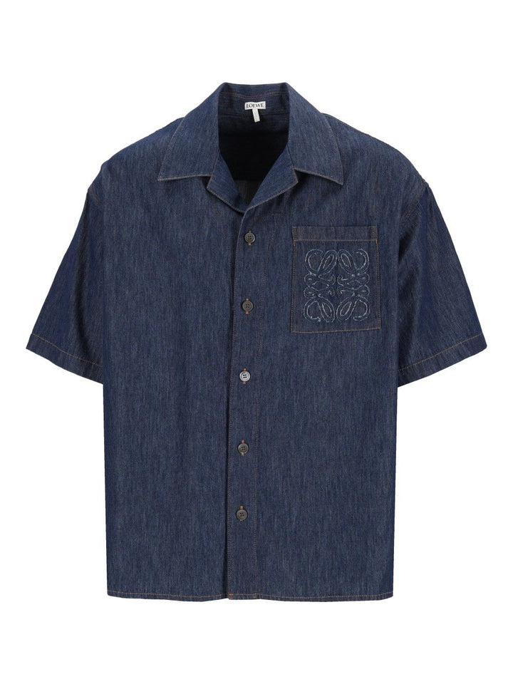 Loewe Short Sleeve Shirt Shirts - Blu | 091ab97e8800b8a3ea5f506e5729772ecb182337