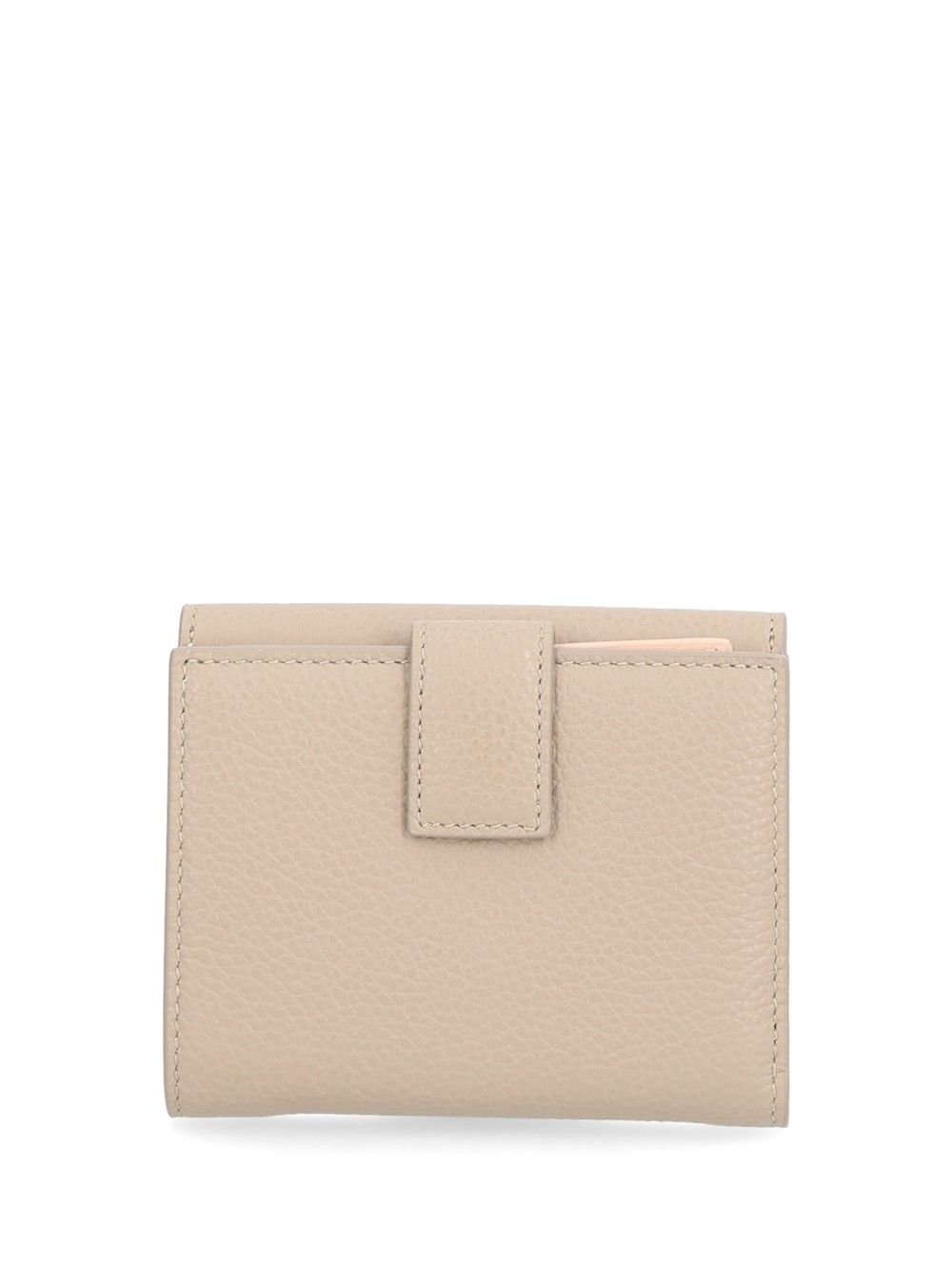 Ferragamo Double Gancio Grainy Bicolor Wallets - Beige | f55748f39ab4aa1dad325b8a4cd82347b79e6cea