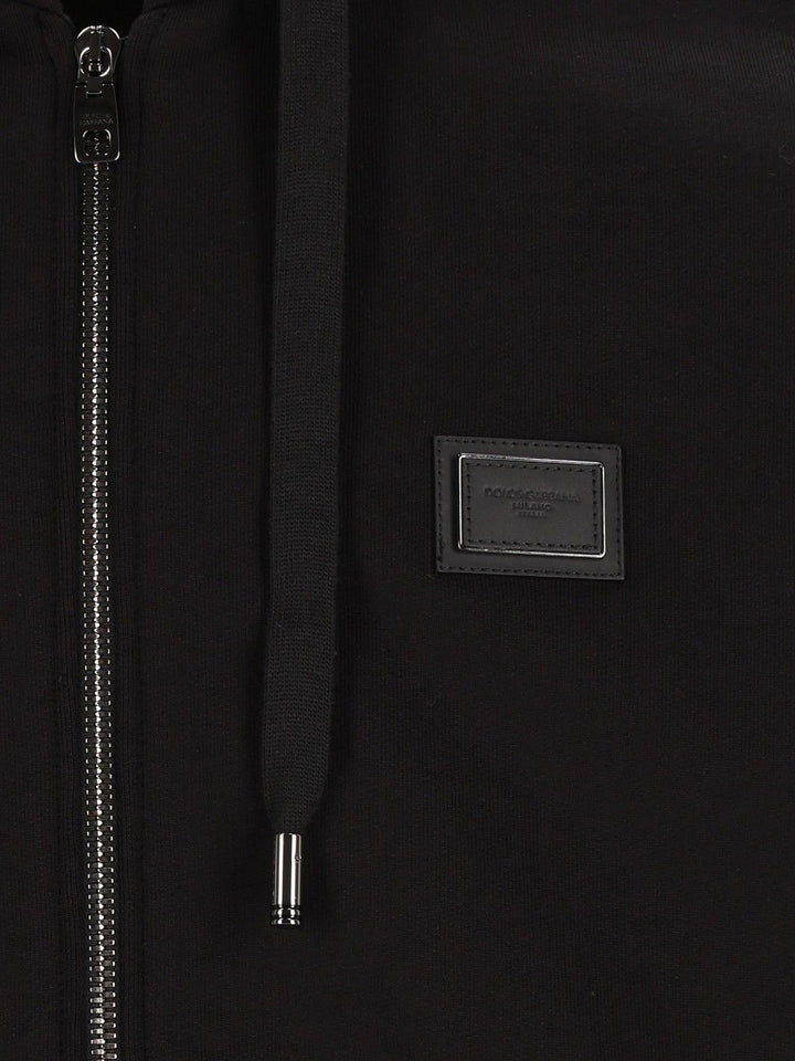 Dolce & Gabbana Cotton Hoodie Sweatshirts - Nero | ed5696ac14ddb5a1cf880cc7e373df7ea5d48dbb
