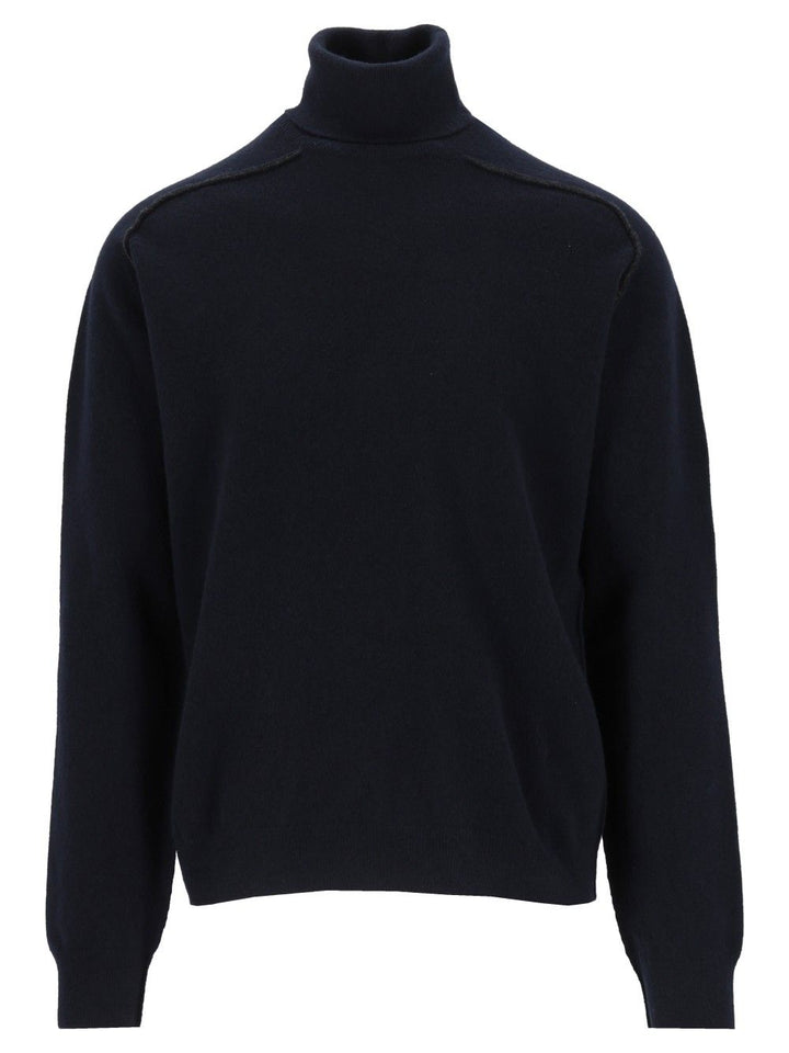 Maison Margiela High Neck Sweater Knitwear - Blu | 3095f201109cdadd5cfcb45f760bbb1eb99b21ae