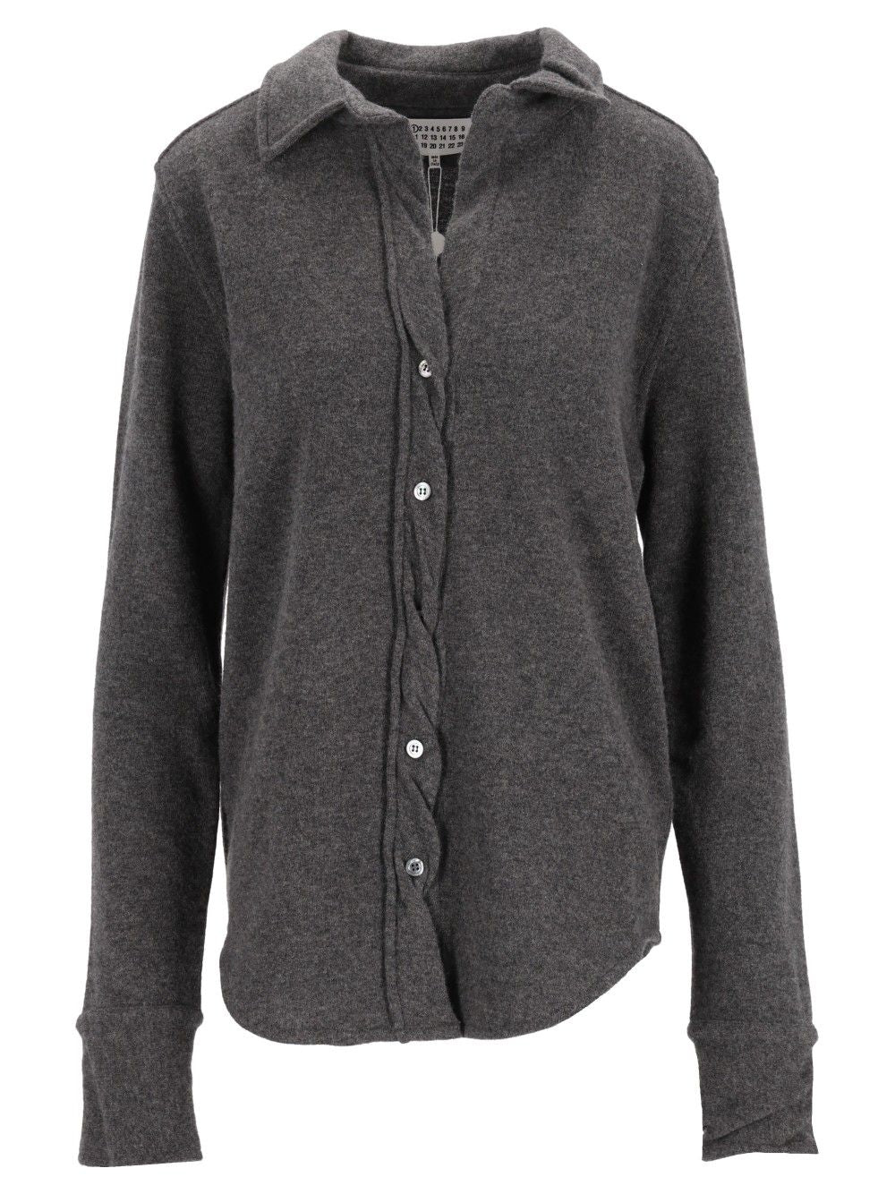 Maison Margiela Polo Shirt With Buttons Knitwear - Grey | fccab6c4154e7d267cd8f644b2667fdfa7b04a26