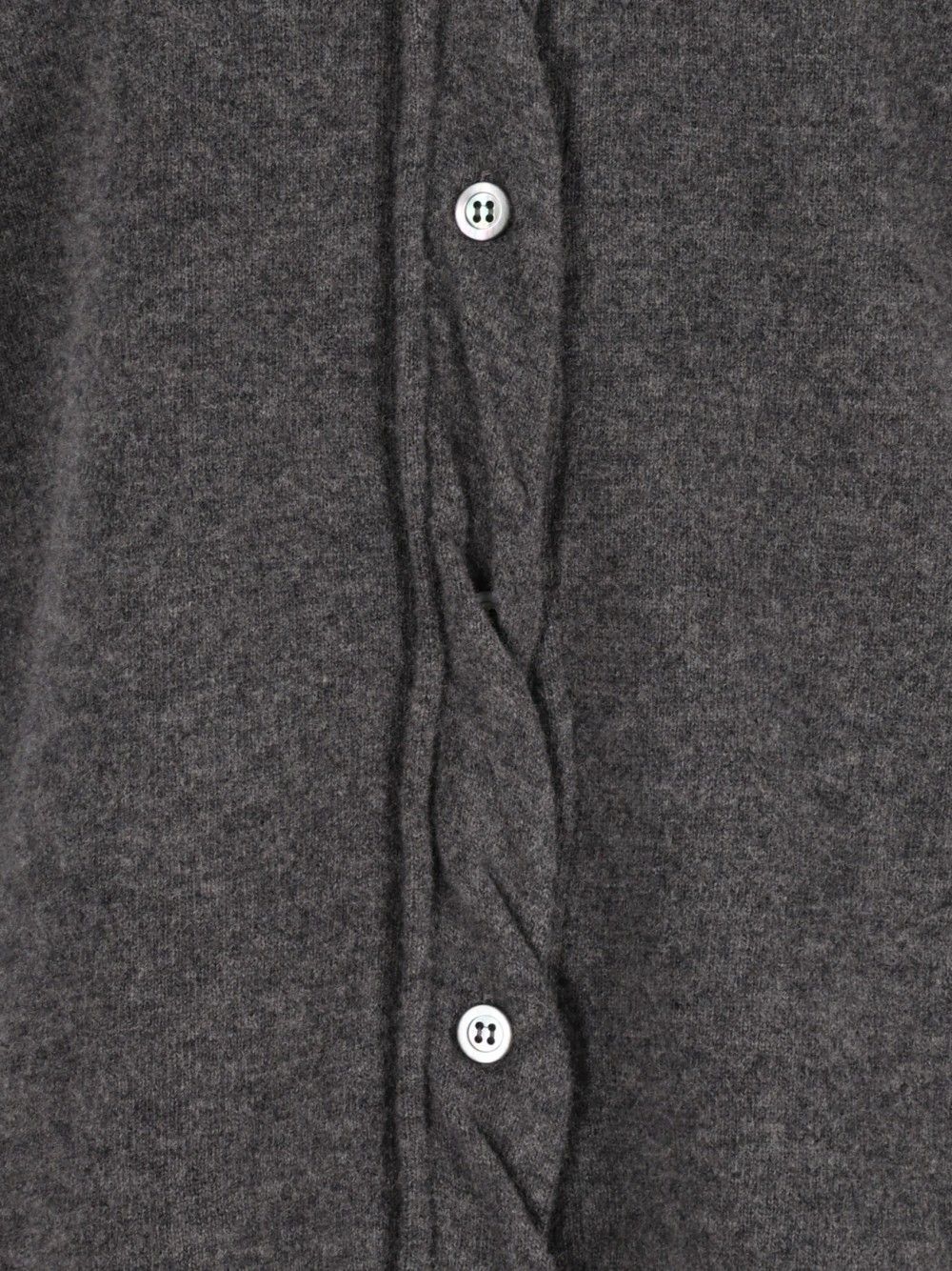 Maison Margiela Twist Lambswool Polo Knitwear - Grey | d4a28431d4cbf96f934fcc58ee7887776f6e54a6