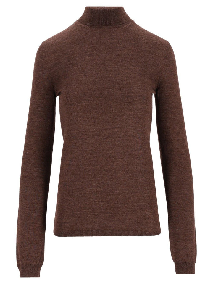 Maison Margiela Wool And Silk Turtleneck Knitwear - Marrone | dce0607833e6ade4fb5d84c0ef9287aa646d64e7