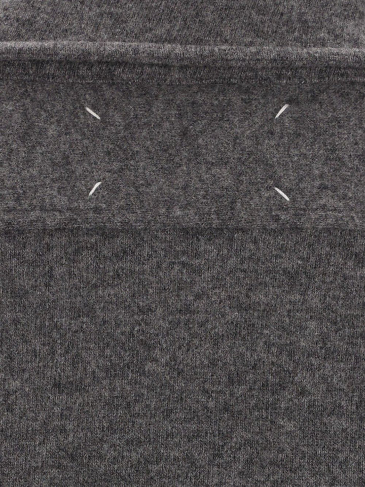 Maison Margiela Twist Lambswool Polo Knitwear - Grey | 23fedee06ffe2c972ddf85f6869effd4921bc0c2