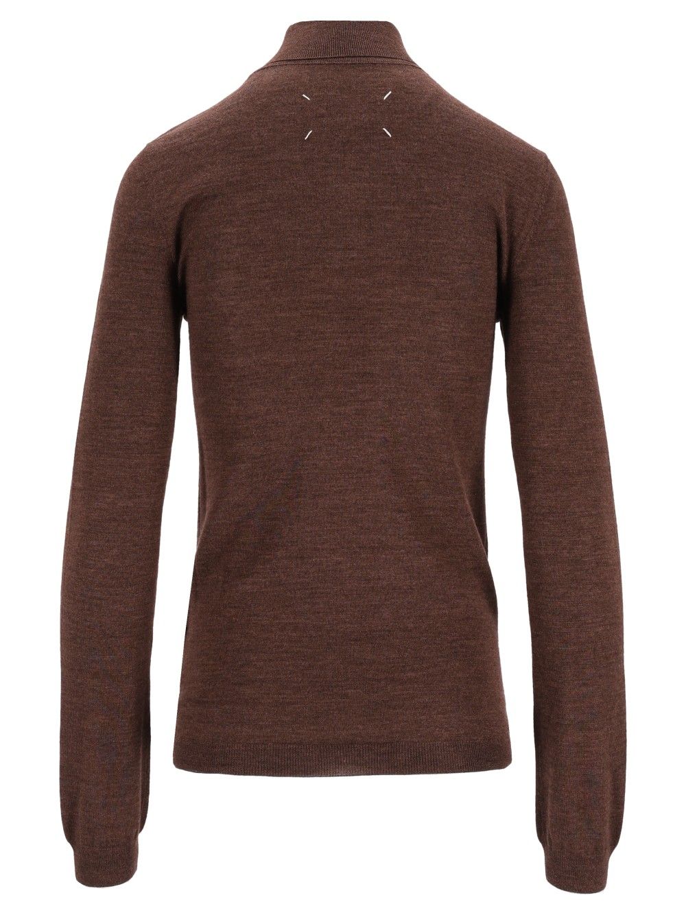Maison Margiela Wool And Silk Turtleneck Knitwear - Marrone | 0ece2c991017fb41b5272389aa9095cc8ded5441