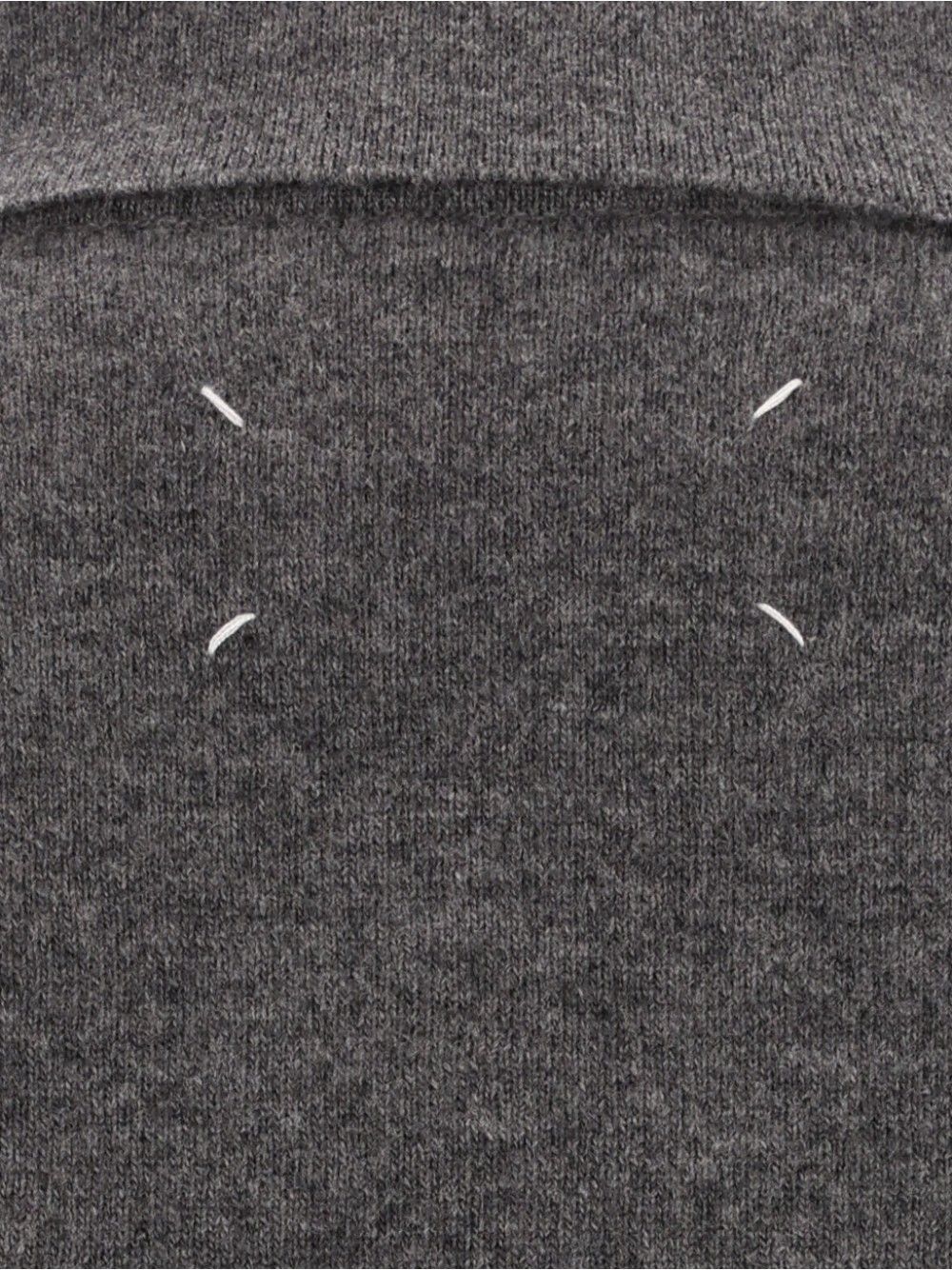 Maison Margiela Twist Lambswool Polo Knitwear - Grey | fb0777a23459a56f27da4342d7b4f4661e85e17c