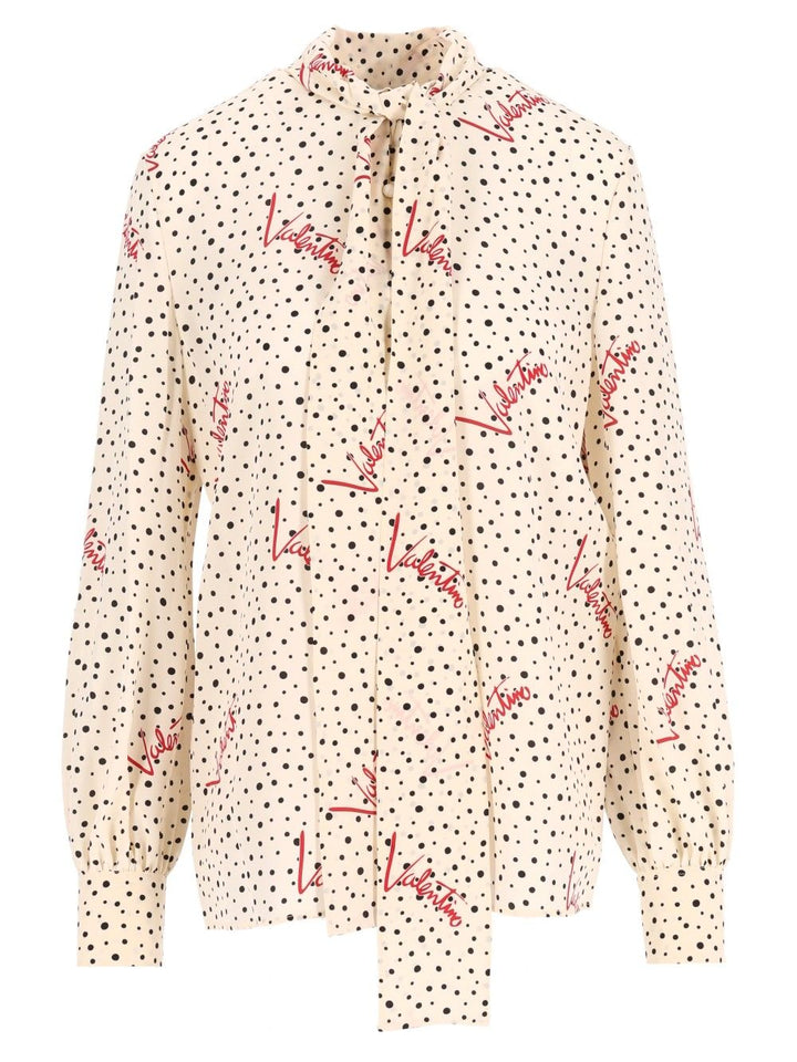 Valentino Garavani Plusdepois Bubble Crepe De Chine Shirt Shirts - Bianco | d083f79b8116cbafd6f875c078f5065a5c3b8f5f