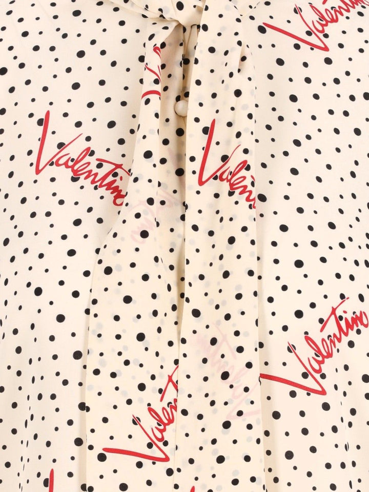 Valentino Garavani Plusdepois Bubble Crepe De Chine Shirt Shirts - Bianco | c9a5300e7b2c26a04ce6a5b73eae155bb263b2e0