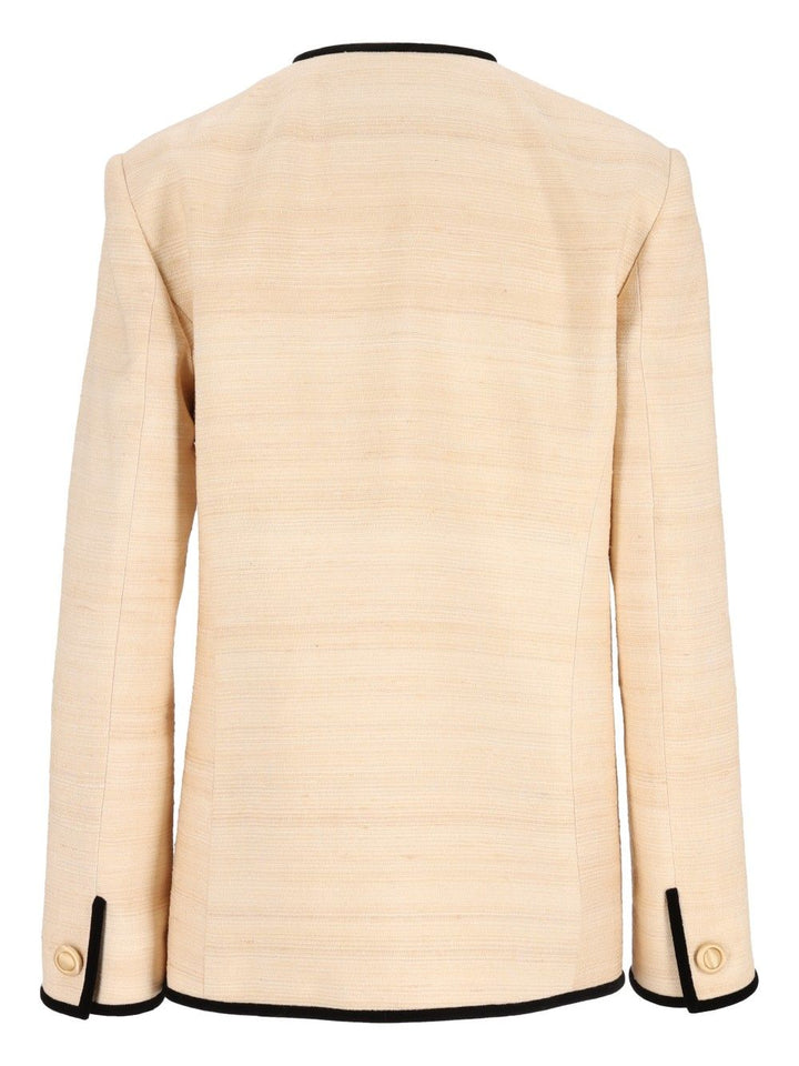 Valentino Garavani Silk And Linen Blazer Giacche - Bianco | dbb8c314d375d2d928f0d708bb10f6e30e544f59